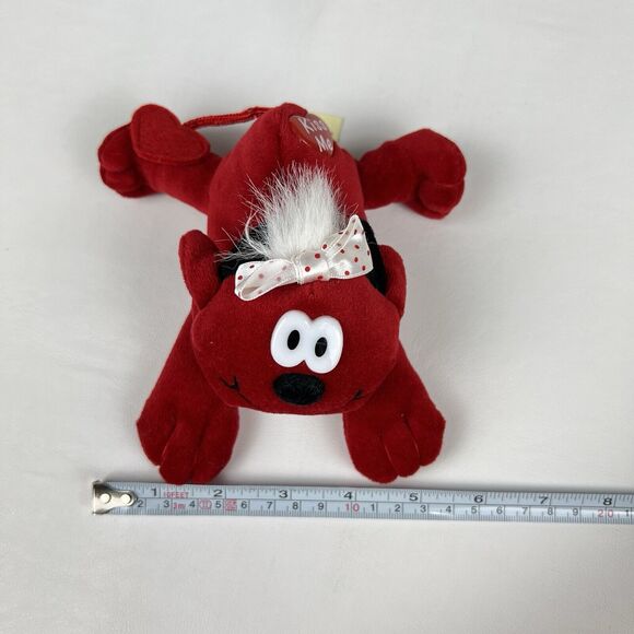 DANDEE Kiss Me Little Devil Plush Happy VTG Bean Bag Friends Red Bow Valentine's - Picture 8 of 8